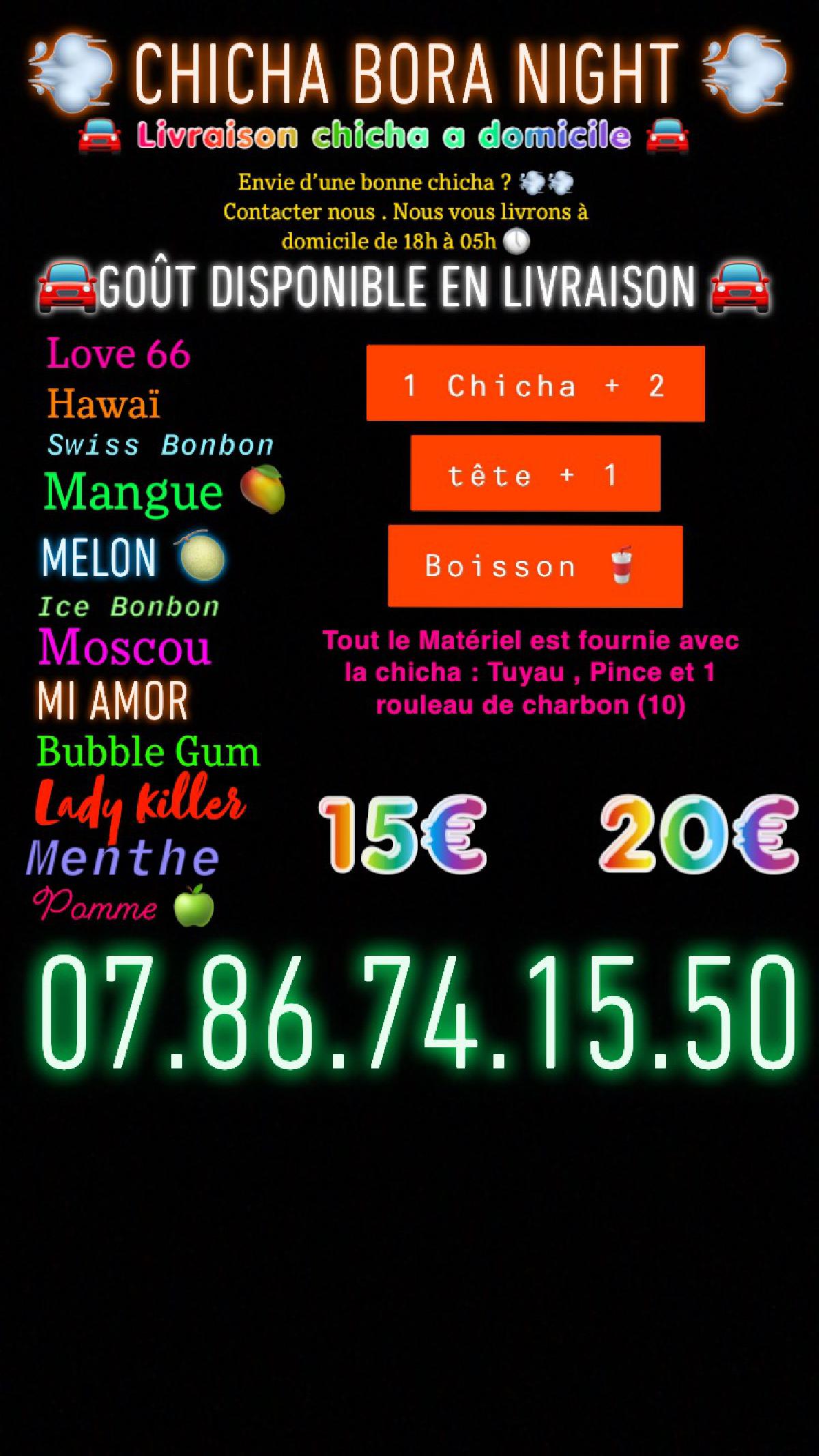 Livraison de chicha à domicile 